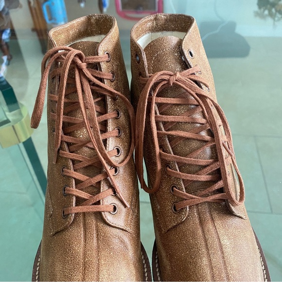 The GREAT. Womens The boxcar boots - brown - sz 7 - distressed - lace ups - Picture 11 of 15